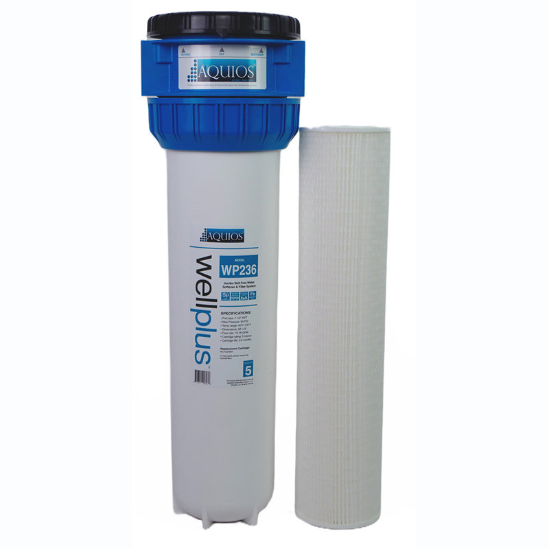 Aquios Blue and White Salt-Free Water Softener and Filter System