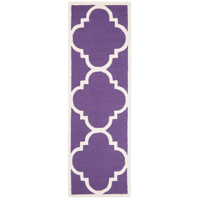 Cannen Hand Tufted Wool Geometric Rug, Runner 2'6" x 8'