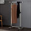 Portant à vêtements roulant avec tablette inférieure, hauteur réglable Longueur, 55 lb | Métal | Portemanteaux