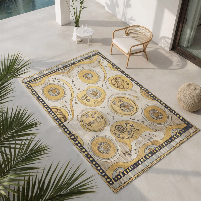 Peppy Pop Indoor And Outdoor Area Rug, Rectangle 1'6" x 2'6"