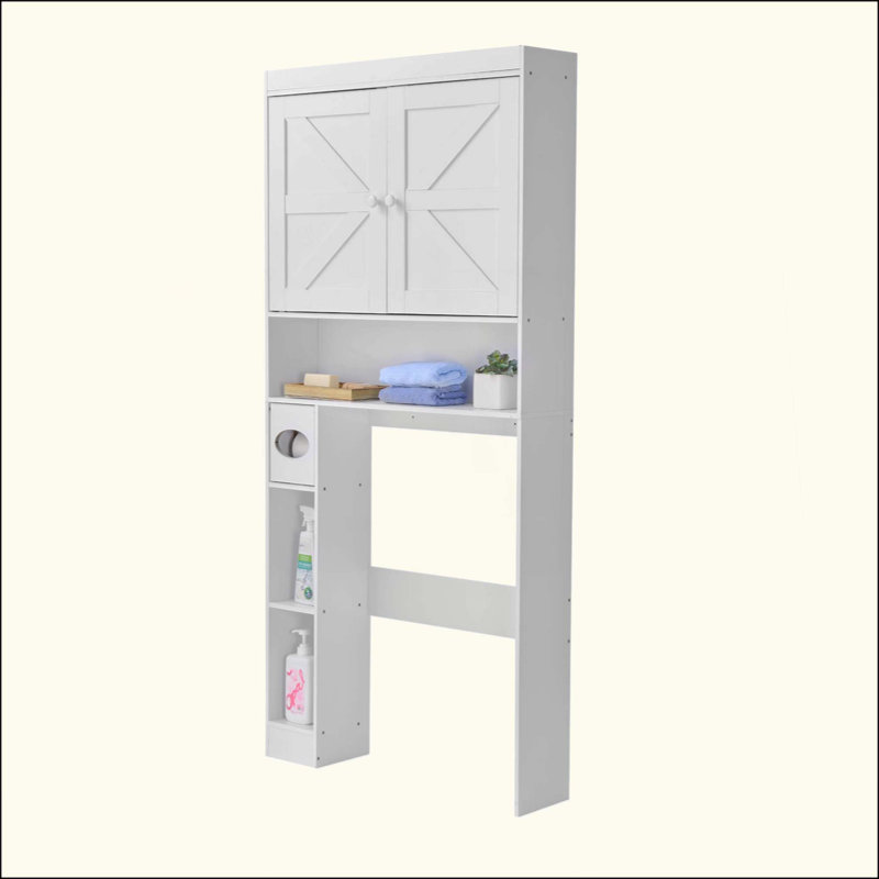 Armoire de rangement au-dessus de la toilette pour salle de bain avec tablette réglable