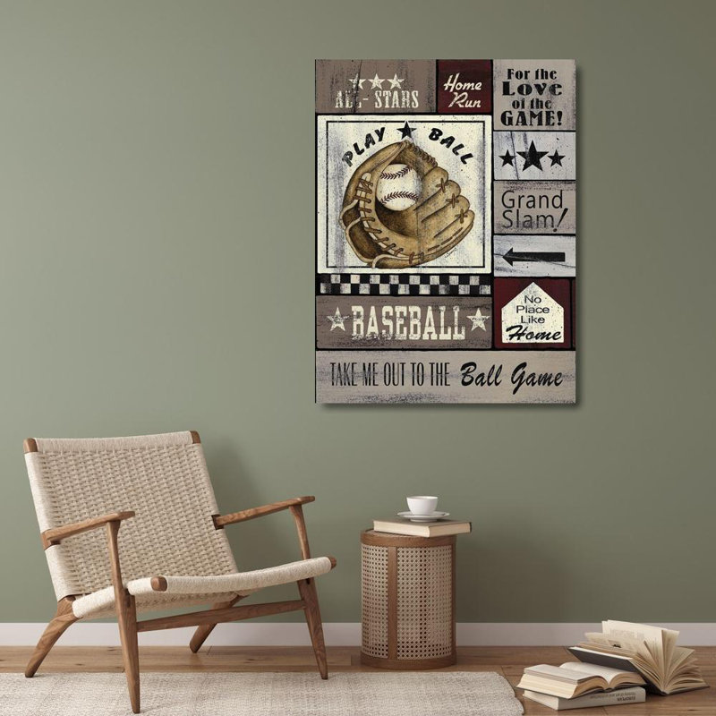 Art sur toile tendu avec Lark Manor ™ Spivey, Linda, Baseball All Stars, H 36 po x l 28 po