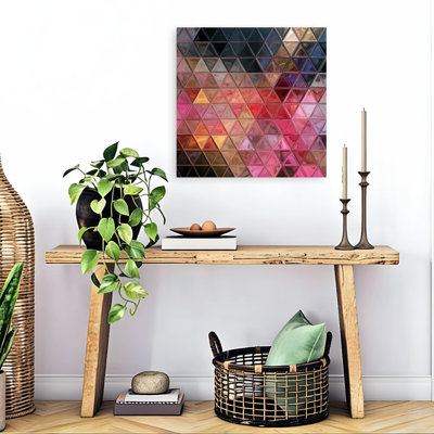 Colorful Fluid Triangles Abstract Colorful Geometric Architecture City Wall Art