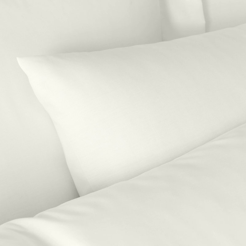 180 Thread Count Egyptian 100% Cotton Standard Pillowcase, Cream