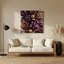 Abstrait floral 94, art mural en métal brun-1500290305