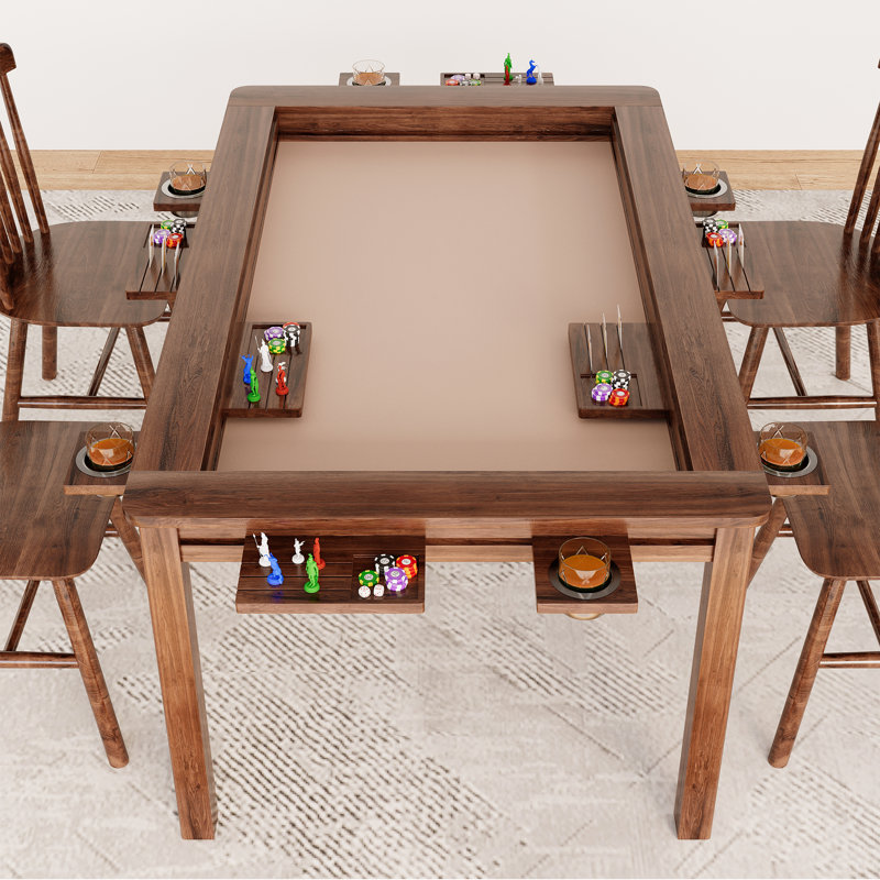 53" 6-Player Game & Dining Table With Removable Top