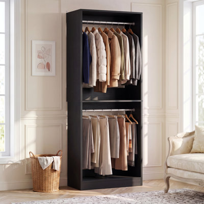  Closet System with 2 Hanging Rods