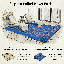 Tapis d'extérieur paille en plastique imperméable Lashel multi bleu-962892376