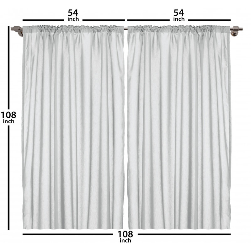 Semi Sheer Curtain Pair, 54" W x 108" L