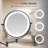 Metal Wall Mounted 8" Led Makeup Mirror With Magnification, 3 Color Led Lights Makeup Mirror-1675497109-1670681865