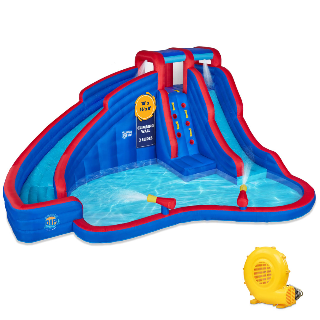 15.6' x 17.9' Bounce House with Water Slide and Air Blower Sunny & Fun