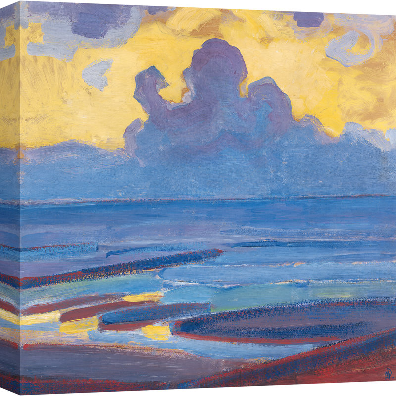 By The Sea by Piet Mondrian - Wrapped Canvas Print, 70cm H x 70cm W x 4cm D