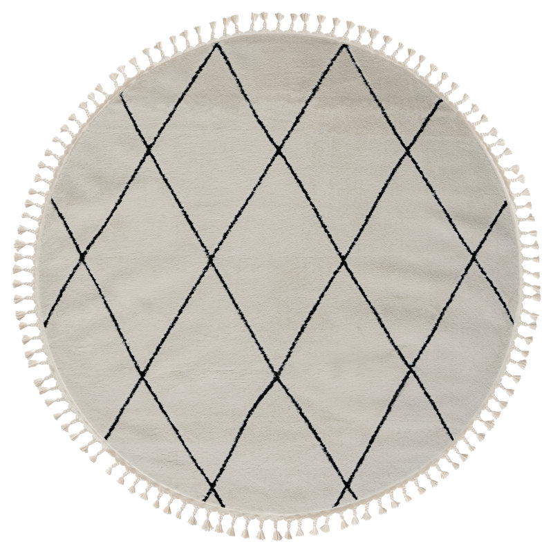 Fantasy Tapis white Rug, Round 190cm