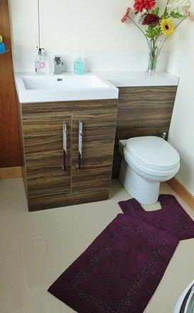 Cotton Non-Slip Bath Rug, Aubergine