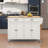 Kitchen Island Cart With Solid Wood Top And Locking Wheels,54.3 Inch Width,4 Door Cabinet And Two Drawers,Spice Rack, Towel Rack (White)-1553469479