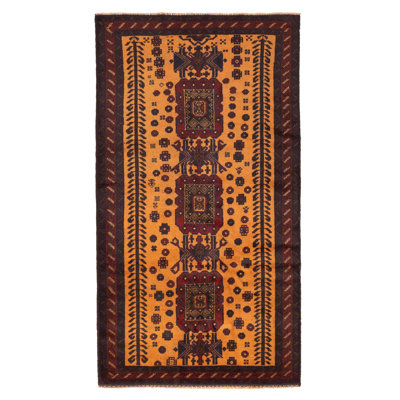 Teimani Burnt Orange Rug 3'7" x 6'7"