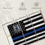 Police, ligne bleue, drapeau des États-Unis sur toile, ensemble de 3 pièces-1857564743