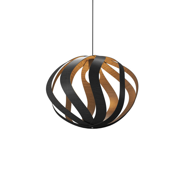 Luminaire suspendu simple à 1 lumière Clean, Gris plomb organique
