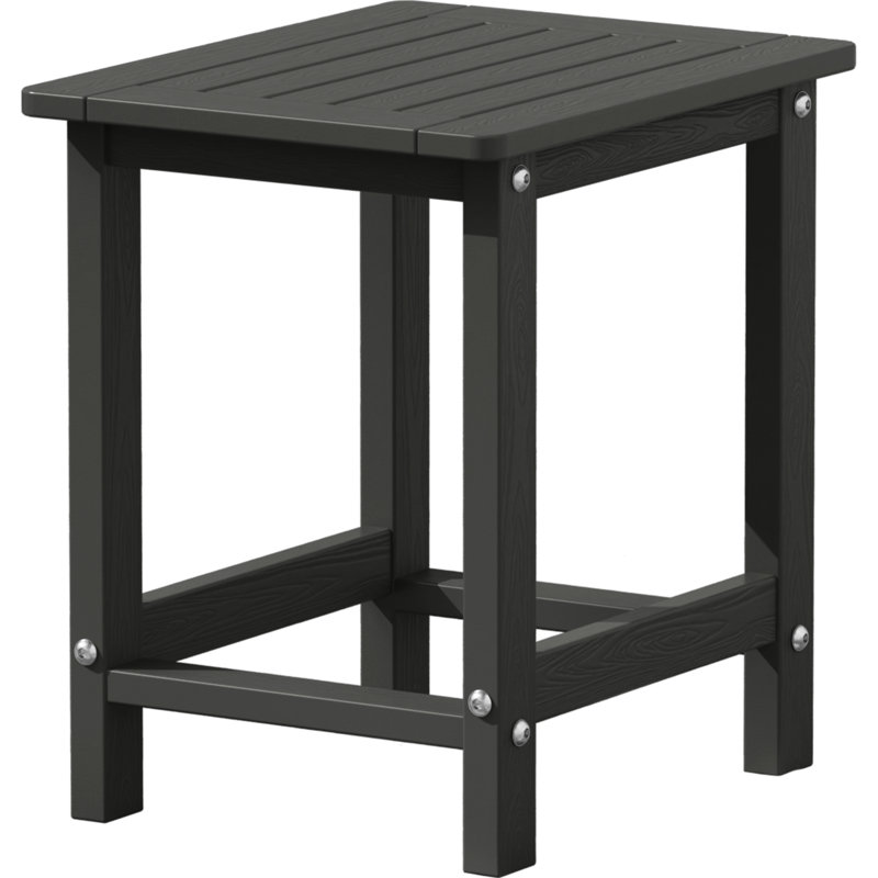 Table d'appoint d'extérieur résistante aux intempéries pour l'extérieur, Gris foncé