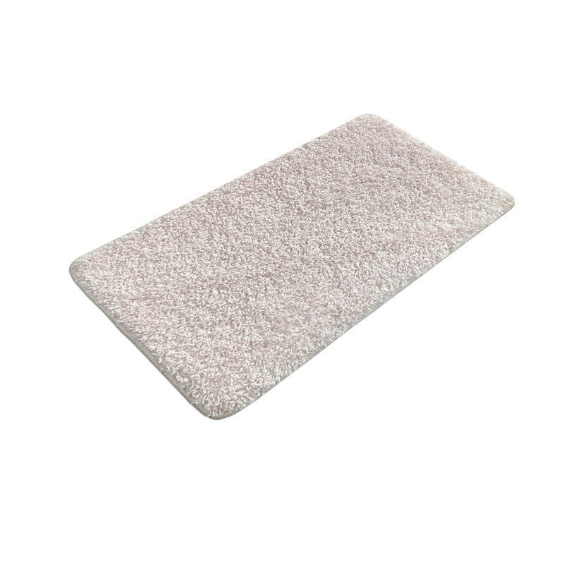 Saveion Non-Slip Bath Rug, Blush White