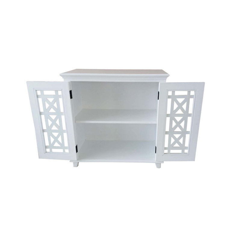 Porte et tablette d'appoint en bois massif Accent