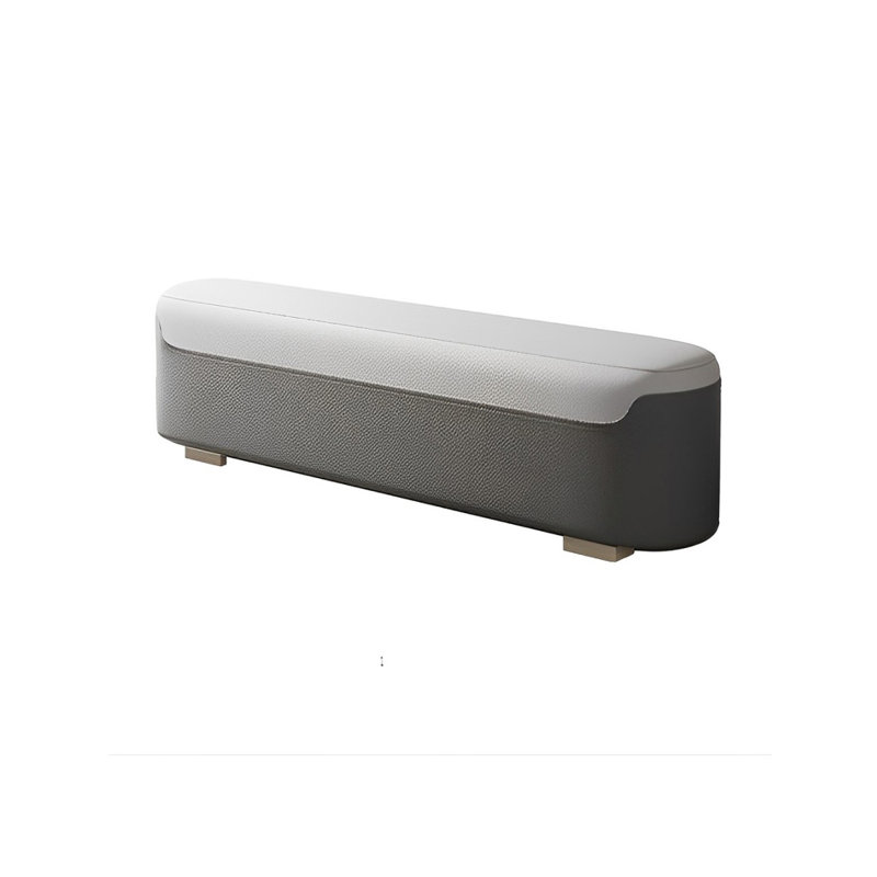 Banc rembourré en cuir Narah,  H 16,92 po x l 47,24 po x P 19,68 po