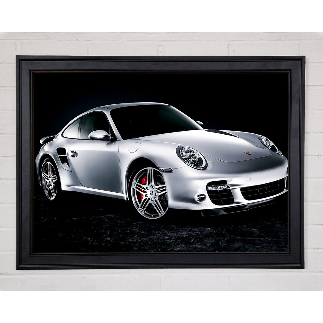 Porsche 911 Silver Beauty - Einzelner Bilderrahmen Kunstdrucke