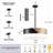 5-Lights Dimmable Farmhouse Drum Chandelier