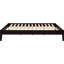 Grand lit plateforme Cappuccino - spacieux et relaxant, option de couchage en bois de pin et mélange de bois franc