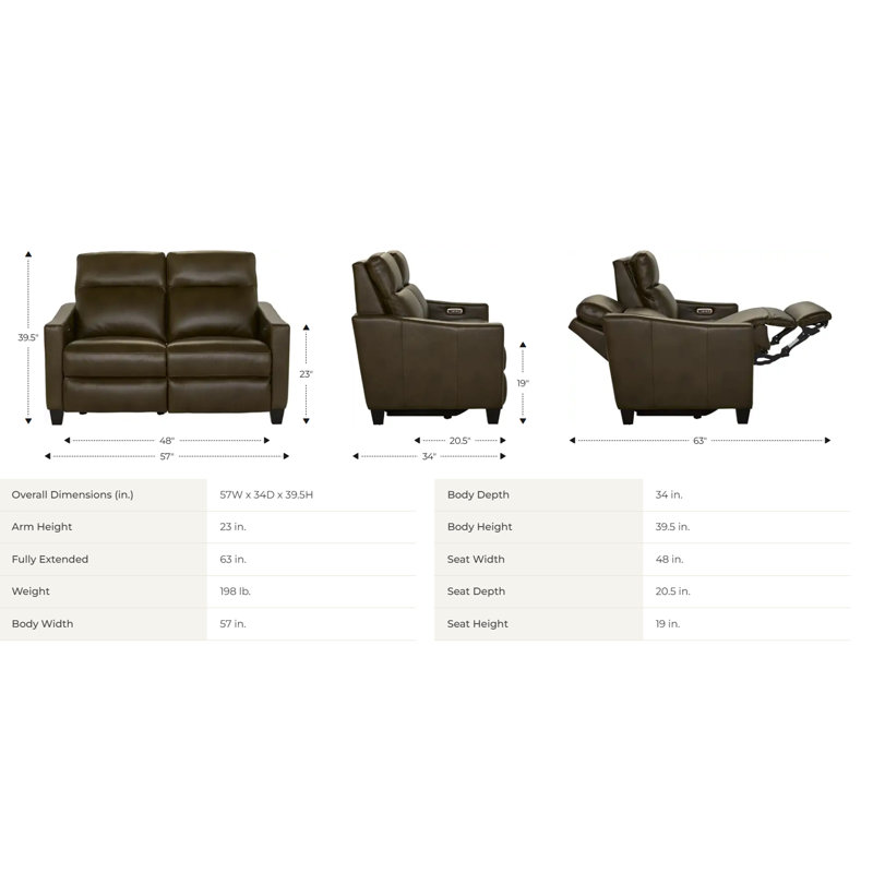 Quinault Power Reclining Loveseat with Headrest