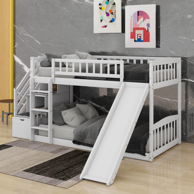 Twin Over Twin Bunk Bed With Slide