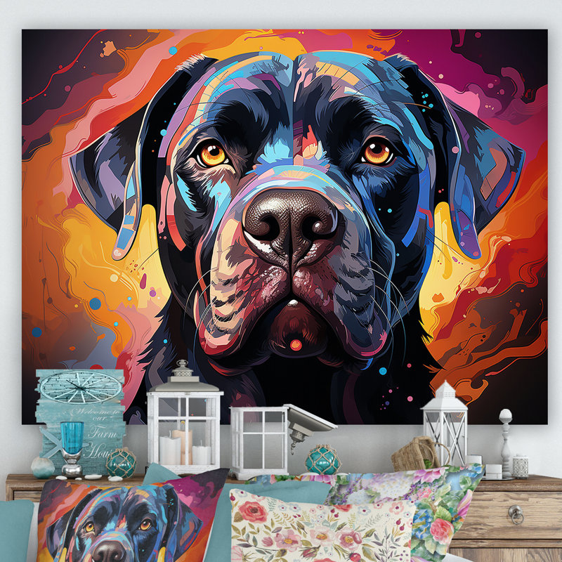 Cane Corso Confidence IV, L 32 po x H 24 po x P 1 po, Toile tendue