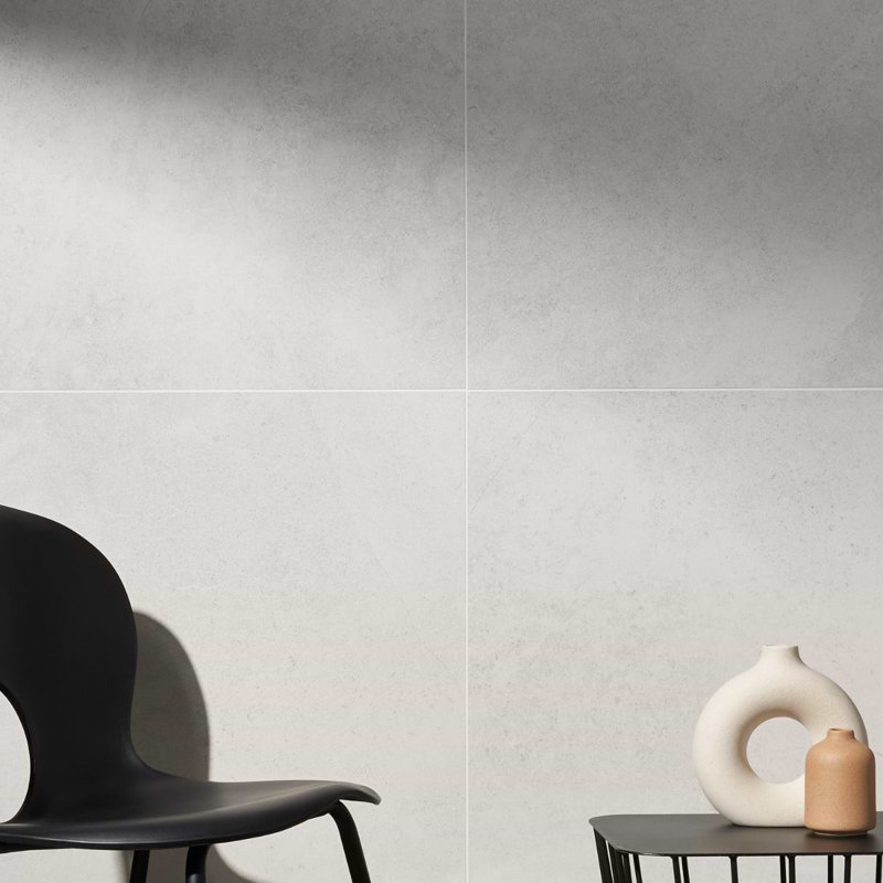New Rock 24x24 Matte Porcelain Tile, Perla White