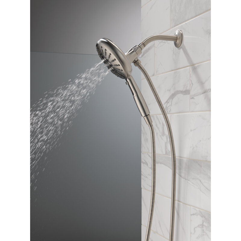 SureDock 7-Spray Magnetic Shower Head, High Pressure Handheld Shower Head, Hand Shower with Hose, Lumicoat Stainless