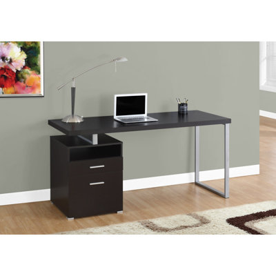 Computer Desk, Home Office, Laptop, Left, Right Set-Up, Storage Drawers, 60"L, Work, Laminate, Metal, Contemporary, Modern