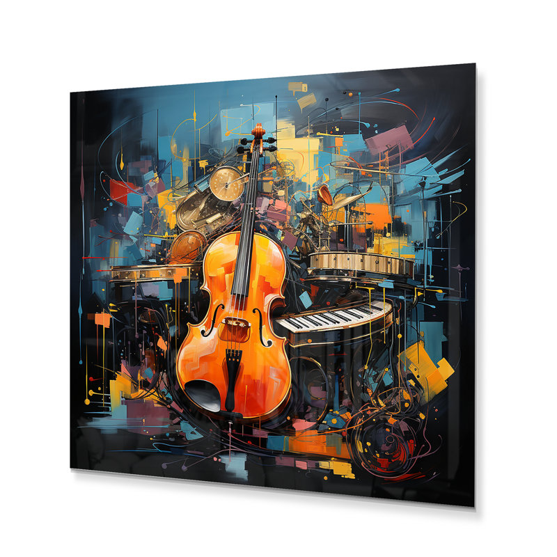 Music Expressive Crescendo Bold - Impression sans cadre sur métal, H 36 po x l 36 po x P 1 po