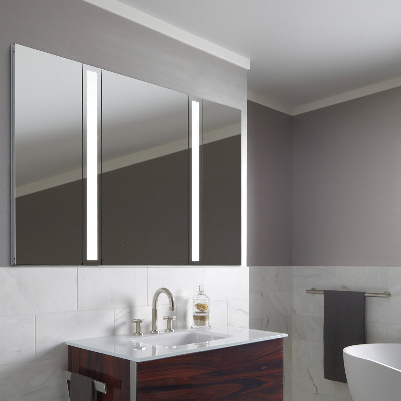 Inline 1-Light Gray Bath Bar
