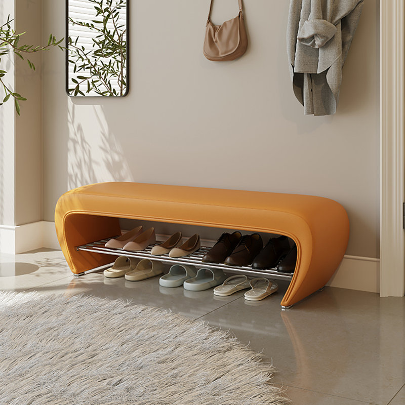 Tabouret à langer avec rangement 47,2 po, Orange