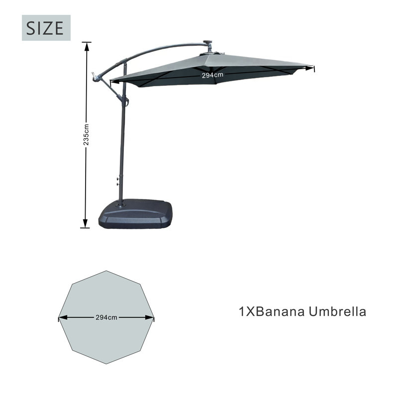 PAU 294cm Cantilever Parasol