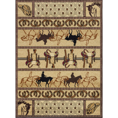 Tribes GC_YLS4009 Beige Southwest Area Rug