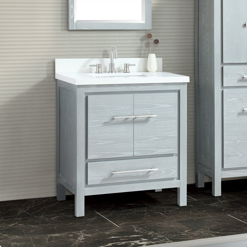 Ensemble de meuble-lavabo simple 31 po Riley, Gris