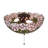 16" Wide Tiffany Cabbage Rose Fan Light Fixture