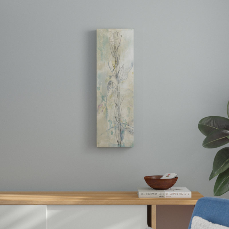 « contour tige i », peinture sur toile tendue, H 32 po x l 10 po x P 2 po