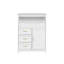 38 ? Modern White Buffet Cabinet, Freestanding Kitchen Storage Sideboard with 3 Full-Extension Drawers and 1 Storage Door, Accent Cabinet for Dining Room, Living Room, Entryway and Home Office-133526286