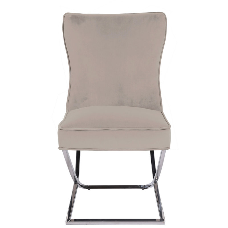 Hove Dining Chair - Taupe Velvet 