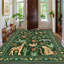 Tapis moderne doux et durable - Tapis vert foncé pour le salon, la chambre à coucher, le bureau - 5 x 7 pi (152 x 213 cm) - Norme américaine - Couleur: vert foncé