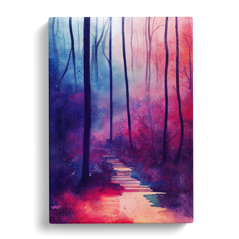 Alluring Forest - Wall Art, Wrapped Canvas, 50cm H x 35cm W, No Matte