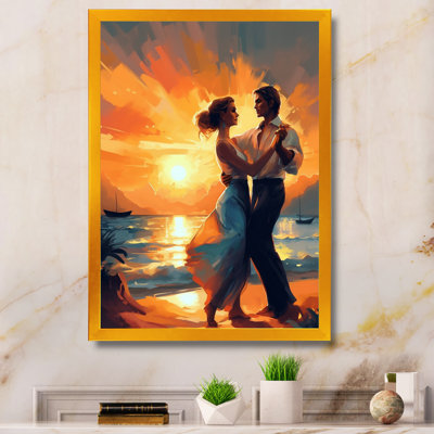 «Colorful Bolero Couple Dancing V», reproduction sur toile romantique