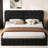 King Size Upholstered Platform Bed, Black