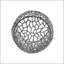 Handcrafted Aluminum Drum End Table With Abstract Mesh Design And Metallic Finish, For Modern Elegance And Functionality.-1911233363
